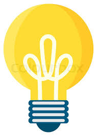 Light bulb icon vector on white ... | Stock vector | Colourbox