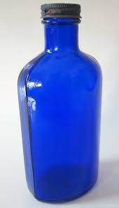 Vintage Blue C Cobalt Blue Glass