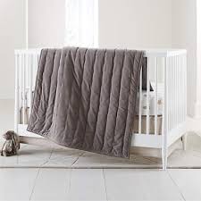 velvet dark grey baby crib quilt