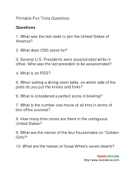 For many people, math is probably their least favorite subject in school. Printable Us Geography Trivia Questions And Answers Quiz Questions And Answers