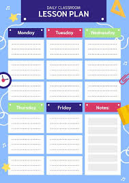 daily lesson plan template free by
