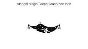 aladdin magic carpet monotone icon in