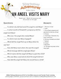 To demonstrate the words of the angel to mary you show the colouring book full of black and white drawings of jesus' life. An Angel Visits Mary Bible Pathway Adventures