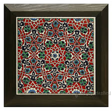 Turkish Iznik Ceramic Tile With Frame