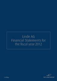 linde ag financial statements for