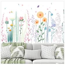 Wall Stickers Plant Flowers Fresh Ins