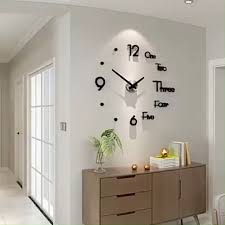 3d Big Wall Clock Creative Diy