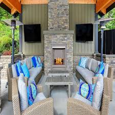 Duluth Forge Df450ss G Rco Vent Free Stainless Steel Outdoor Gas Fireplace Insert With Copper Fire Glass Media 24 000 Btu