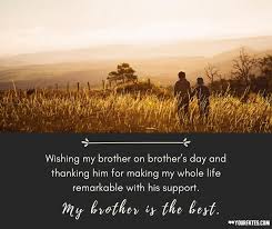 Brothers day or nationwide brother's day seeks to rejoice brothers, the male sibling, and their contributions to each one among their households. I102ipucy9icpm
