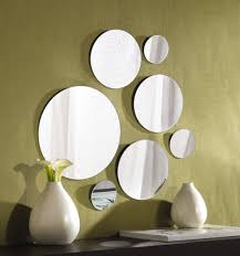 Wall Mount Mirror Set Of 7 Round Glass