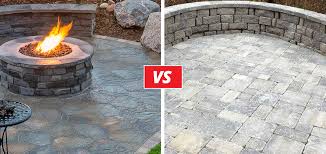 Permeable paving also requires additional layers which increase excavation depth. Concrete Paver Vs Flagstone Patios Linnemann Lawn Care Landscaping Blog