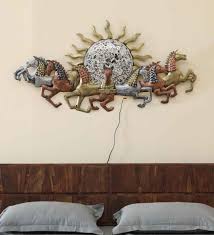 Iron Sun Horses Small Metal Wall Art