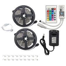 Us 20 52 2 X 5 M Rgb Strip Lights Kit Led Ribbon Lights Wifi Controller And 3a Power Supply In Led Strips From Lights Lighting On Aliexpress Com
