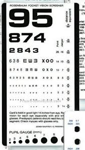 Pocket Eye Chart With Pupil Gauge Wholesale China