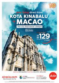 Earn enrich miles earn enrich miles when you fly on malaysia airlines, oneworld® airlines or partner airlines, convert credit card. Airasia Strengthens Kota Kinabalu Hub With New Direct Route To Macao Airasia Newsroom
