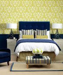 navy blue yellow and grey bedroom navy