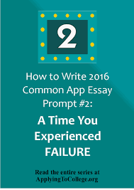 Common Application Essay Option Two Tips   Learning from Failure 