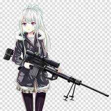 Other than that, there isn't much to take from this image. Anime Firearm Koko Hekmatyar Girls With Guns Female Anime Transparent Background Png Clipart Hiclipart