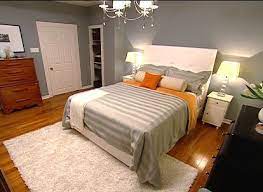 Orange Bedding Contemporary Bedroom