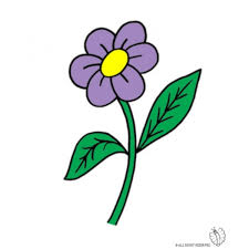 Ideas, trends and works on flower design. Disegno Di Fiore Con Foglie A Colori Per Bambini Disegnidacolorareonline Com