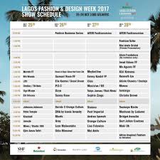 Lfdw17 Lagos Fashion And Design Week 2017 Show Schedule