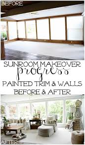 Sunroom Makeover Painted Trim Walls