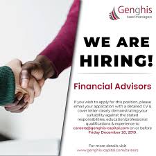 Applicants with an mba and the certified financial planner designation are preferable. Financial Advisors Wanted Opportunities For Young Kenyans