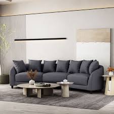 Curved Sectional Sofa Charcoal