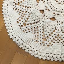 hand crocheted lace doily area rug 45