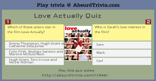 Both to find and to maintain. Love Actually Quiz
