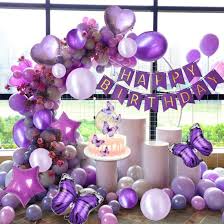 20 Pcs Purple Erfly Birthday Party