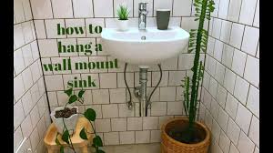 how to install a wall mount sink and