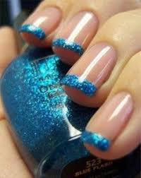 Se solicita príncipe azul (en inglés: Imagenes De Unas Azul 6 Glitter French Nails Blue Glitter Nails Blue Nail Designs