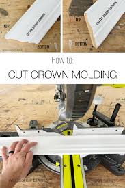 how to cut crown molding laying flat
