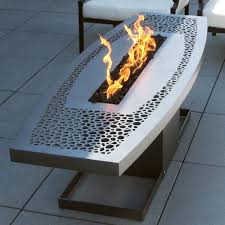 Gas fire pit tables come in various sizes, configurations, and can provide up to 50,000 btu's of heat. Outdoor Coffee Table Fire Pit Contemporary Patio Chicago By Home Infatuation Houzz