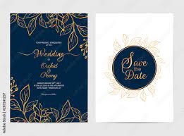 navy blue wedding invitation cards