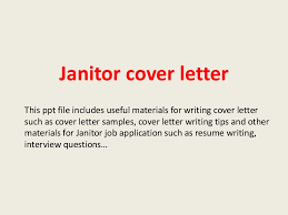 entry level janitor cover letter example