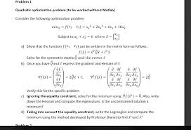 Solved Quadratic Optimization Problem
