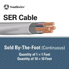 Southwire By The Foot 3 3 3 5 Gray Stranded Cu Ser Cable