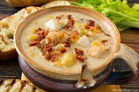 Corn Chowder With Bacon And Sea Scallops gambar png