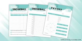 free debt snowball printable worksheets