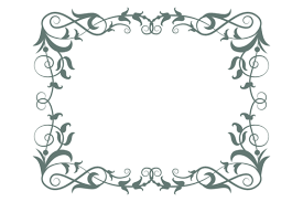 filigree frame retro baroque border