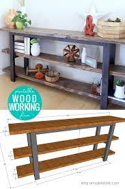 Modern Console Table Woodworking Plans