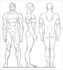 Drawing Outline Of Human Body Figure Template Printable