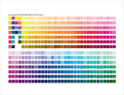 15 Word Pantone Color Chart Templates Free Download Free