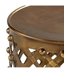 Brushed Bronze Metal Lattice Drum