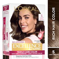 l oreal paris excellence creme hair color 5 natural brown 72ml 100g