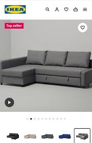 ikea corner grey sofa bed friheten
