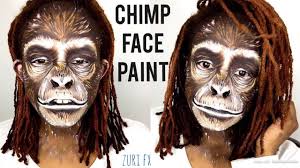 halloween makeup monkey face paint