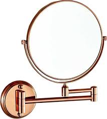 shaving cosmetic mirror rose gold